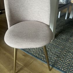Set Of 2 Pink West Elm Chairs 