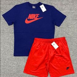 Brand new Nike woven embossed shorts whith Nike tees for sale