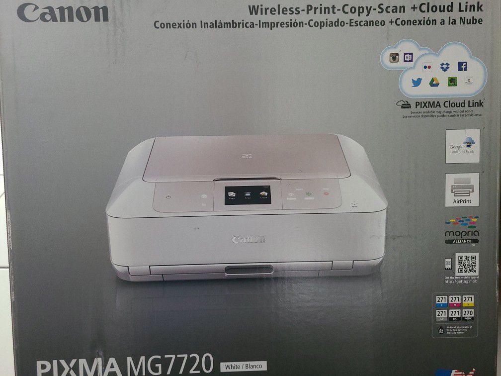 Canon PIXMA MG7720 Whirte Wireless All-In-One Inkjet Printer - New