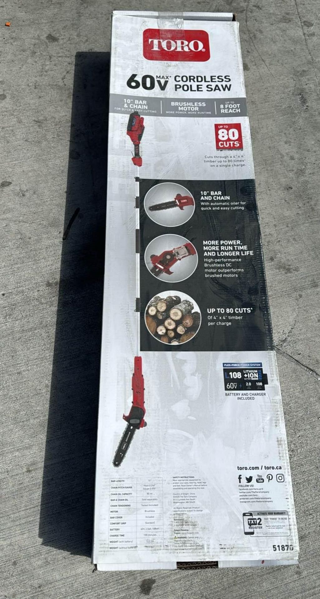 Toro 60v Pole Saw Kit