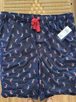 Izod Large Sleepwear Shorts Sailboat Pattern New With Tags