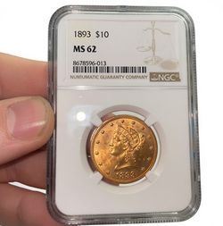 1893 10$ old gold vintage
