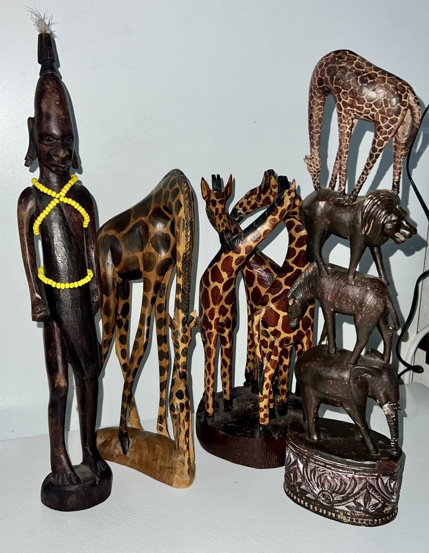 Assorted African Handcarved Wood Decorations