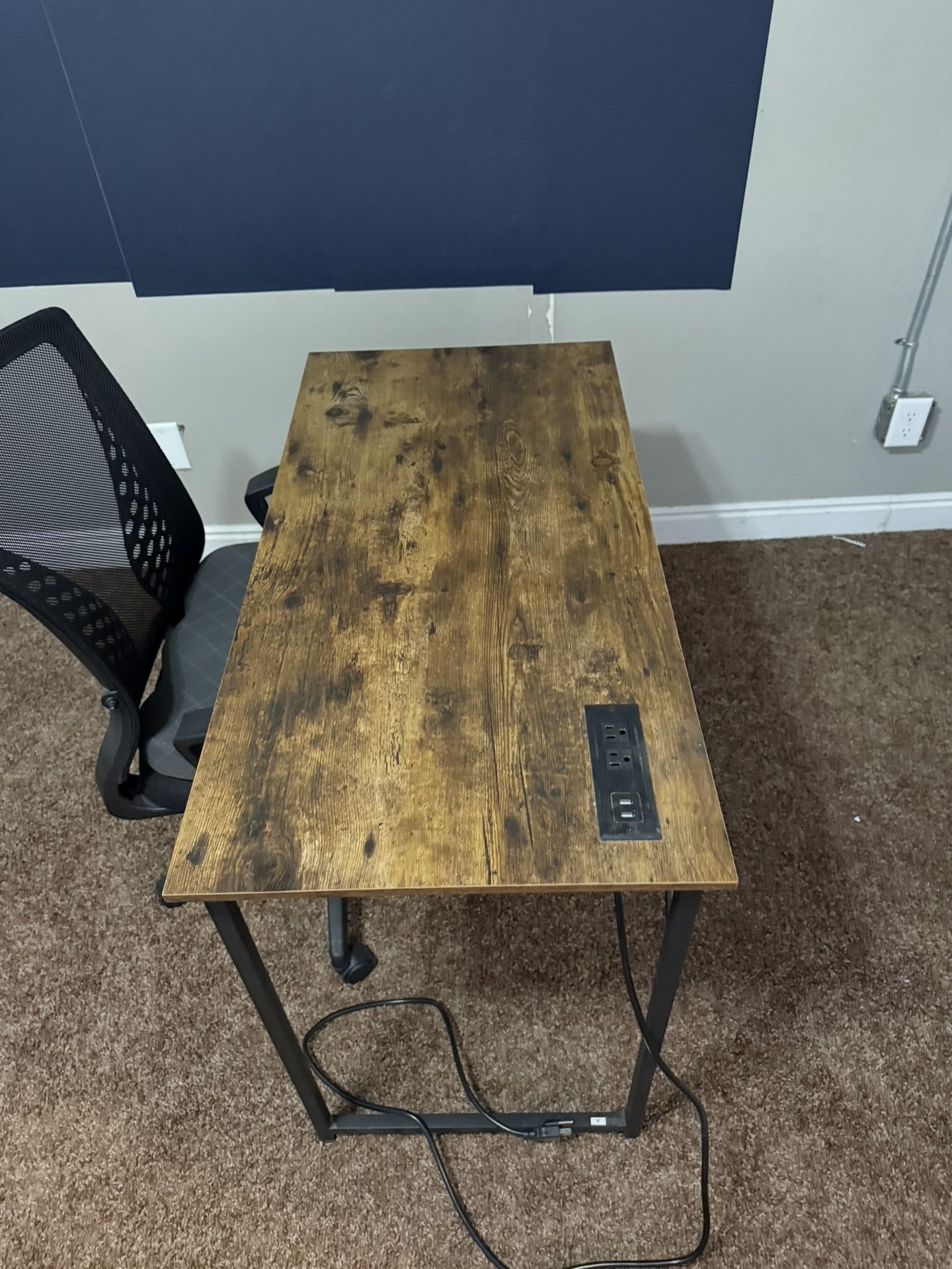 Work Desk + Office Chair + Memory Foam Cushion For Office Chair – $90 OBO 