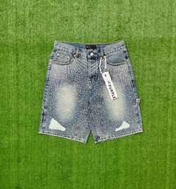 short purple with blue glitter, size 30/32/34/36