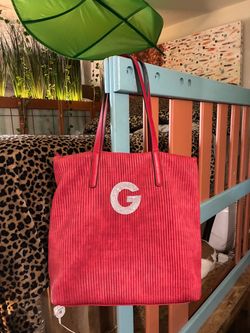RED LEATHER GUESS BAG