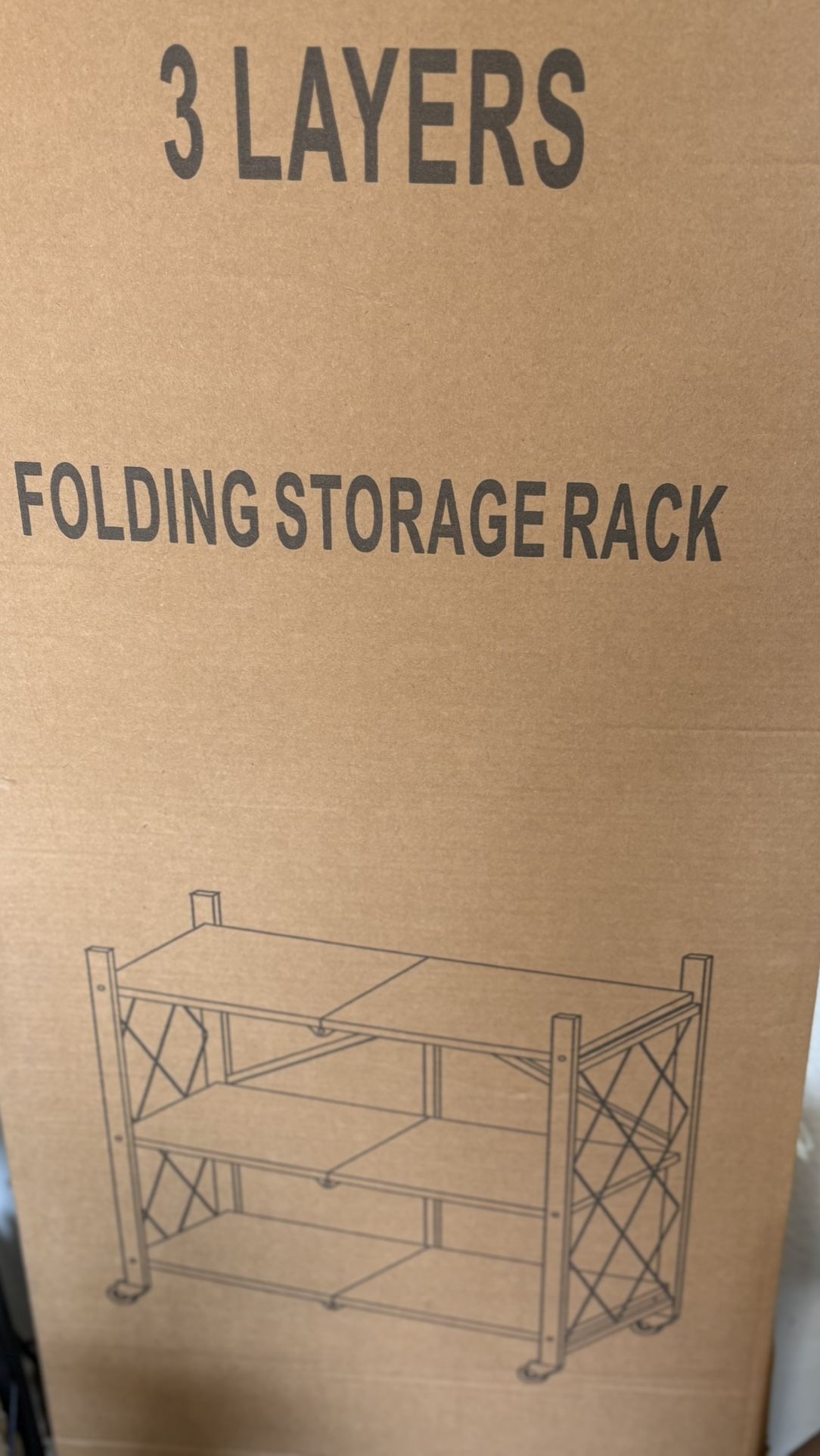 3 Tier Folding Storage Shelf