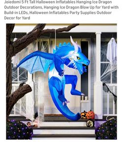 Halloween light up inflatable dragon.