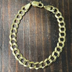 14k Solid Curb Link Bracelet 