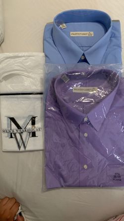 Two brand new dress shirts from Men’s Wearhouse
