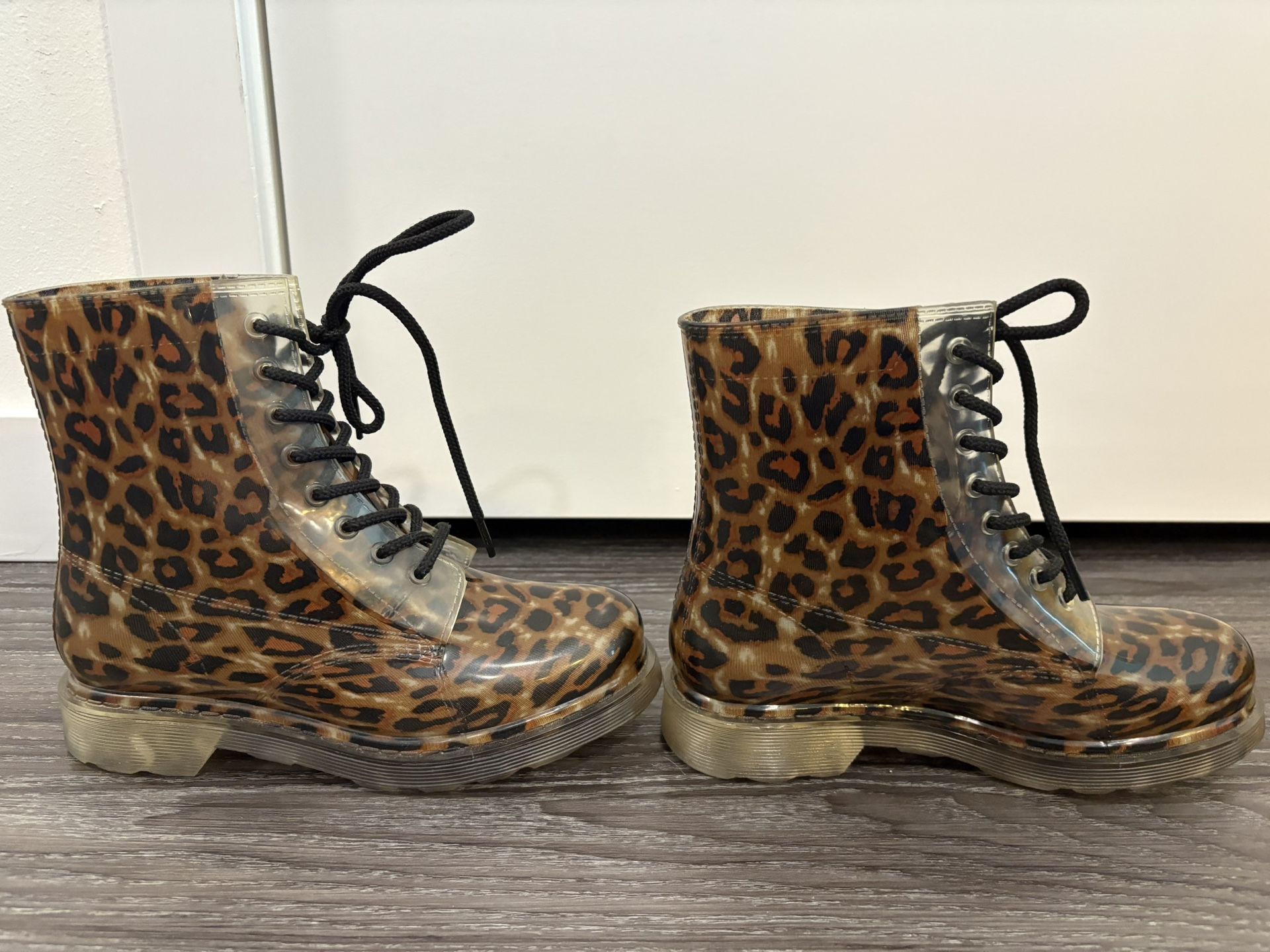 Leopard Print Rain Boots 