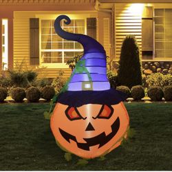 5 FT Halloween Inflatables Outdoor Pumpkin
