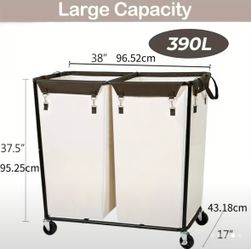 Extra large wheeling laundry sorter