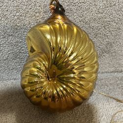 Blown Mercury Glass shell Seashell Christmas Ornament - Nautical/Beach Dept 56