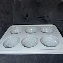 Silicone 6 Cup Non Stick Muffin Pan