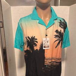 Denim And flowers Brand mens Shirt 