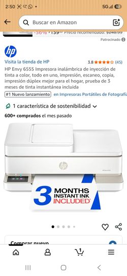 HP Envy 6555e Wireless Color Inkjet All-in-One Printer (Portobello) – Print, Scan, Copy, Duplex Printing – Ideal for Home Use