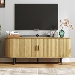 70” Oak TV Stand with Power Outlet
