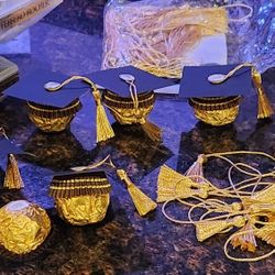 10 Chocolate Mini graduation Cap Decor with Tassel