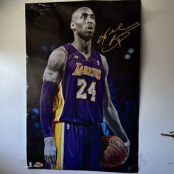 Signed Kobe poster