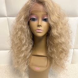 Synthetic Wig-ash Blonde Curly Hair~costume Cosplay Halloween-brand New $25- Peluca Rizada Nueva