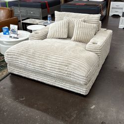 Corduroy Plush Oversized Chaise Chair Lounger
