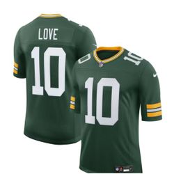 New! Jordan Love Green Bay Packers Nike Vapor Stitched Limited Jersey - Green XL

