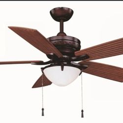 The Hampton Bay Four Winds 54 in. LED Indoor/Outdoor Ceiling Fan 