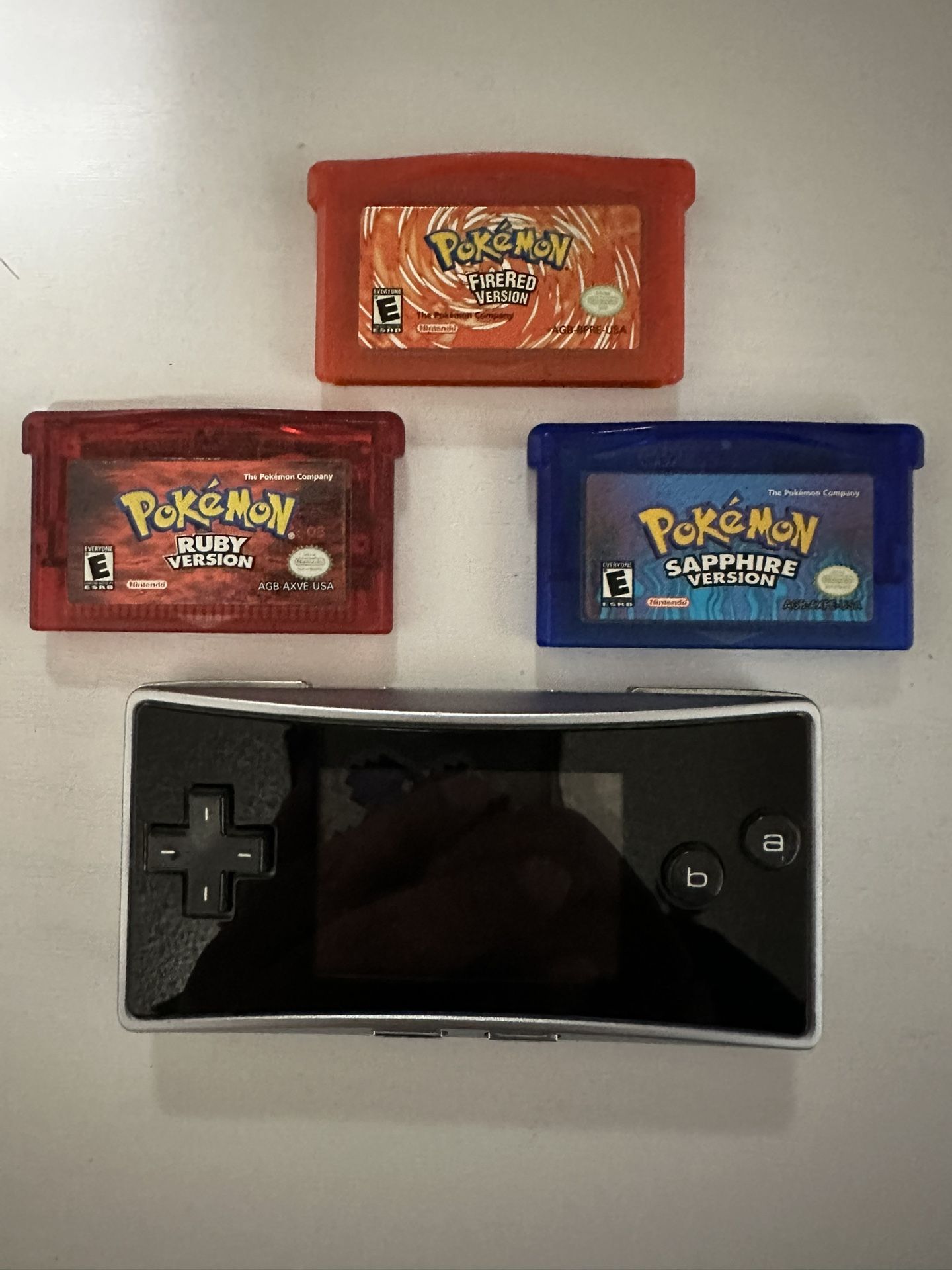 Nintendo Gameboy Micro With Pokemon Games