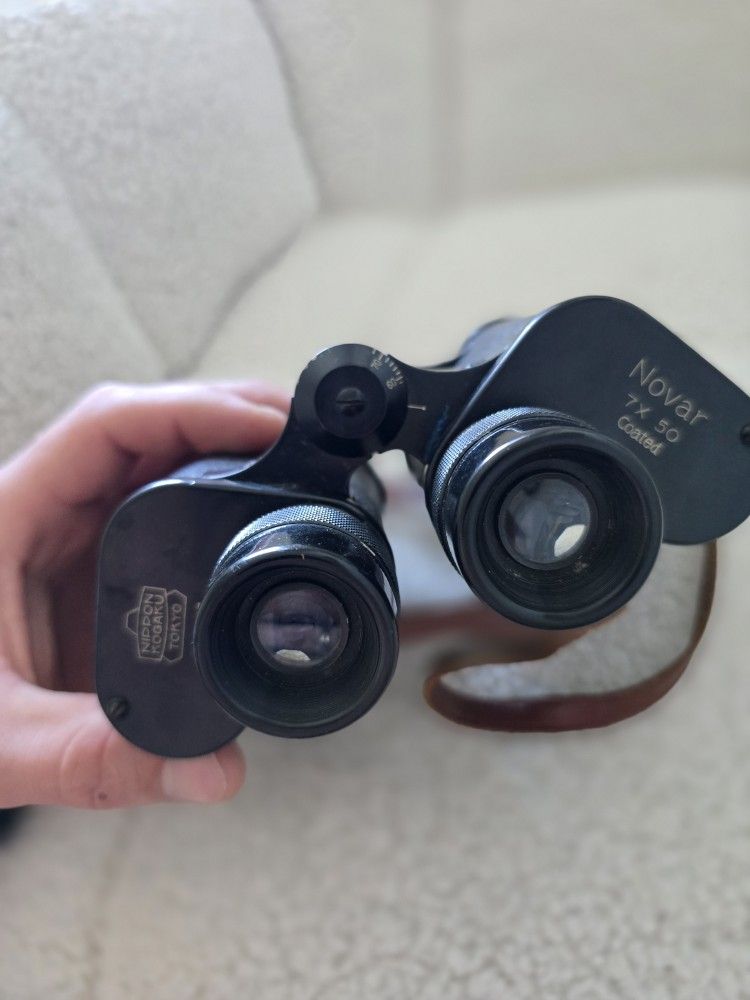 Vintage Nippon Kogaku Tokyo Novar 7x50 Coated Binoculars – Made in Japan