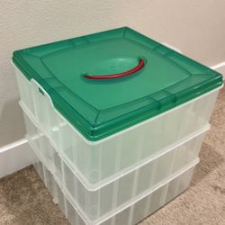 Snapware Snap N' Stack Square 3 Tier Seasonal Ornament Storage Container 13 x 13 in