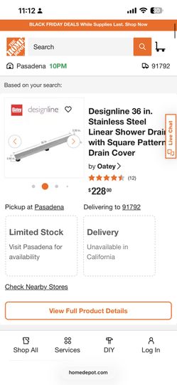 Oatey Linear Shower Drain