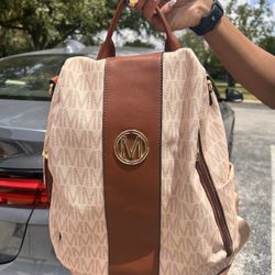 Pink & Brown Michael Kors Book bag 