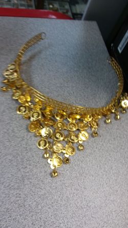 Gold plated head piece
