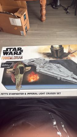 Brand New The Mandalorian Boba FETT'S Starfighter & Imperial Light Cruiser