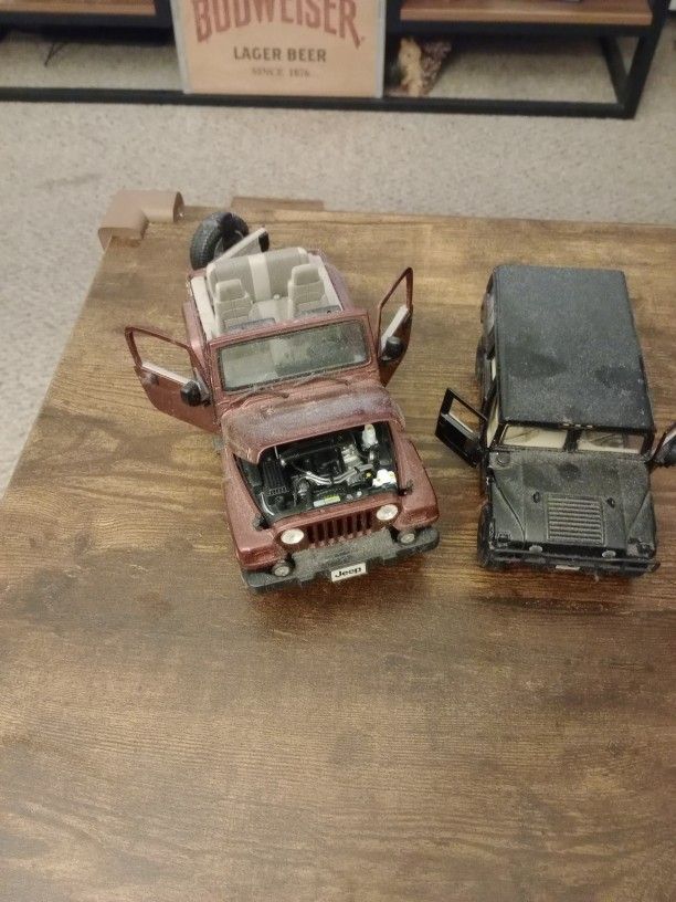 Die Cast Jeeps. Hummers