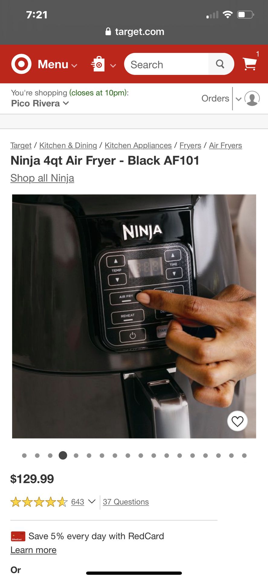 Ninja AF101 Air Fryer that Crisps, Roasts, Reheats, & Dehydrates for Sale  in Irving, TX - OfferUp