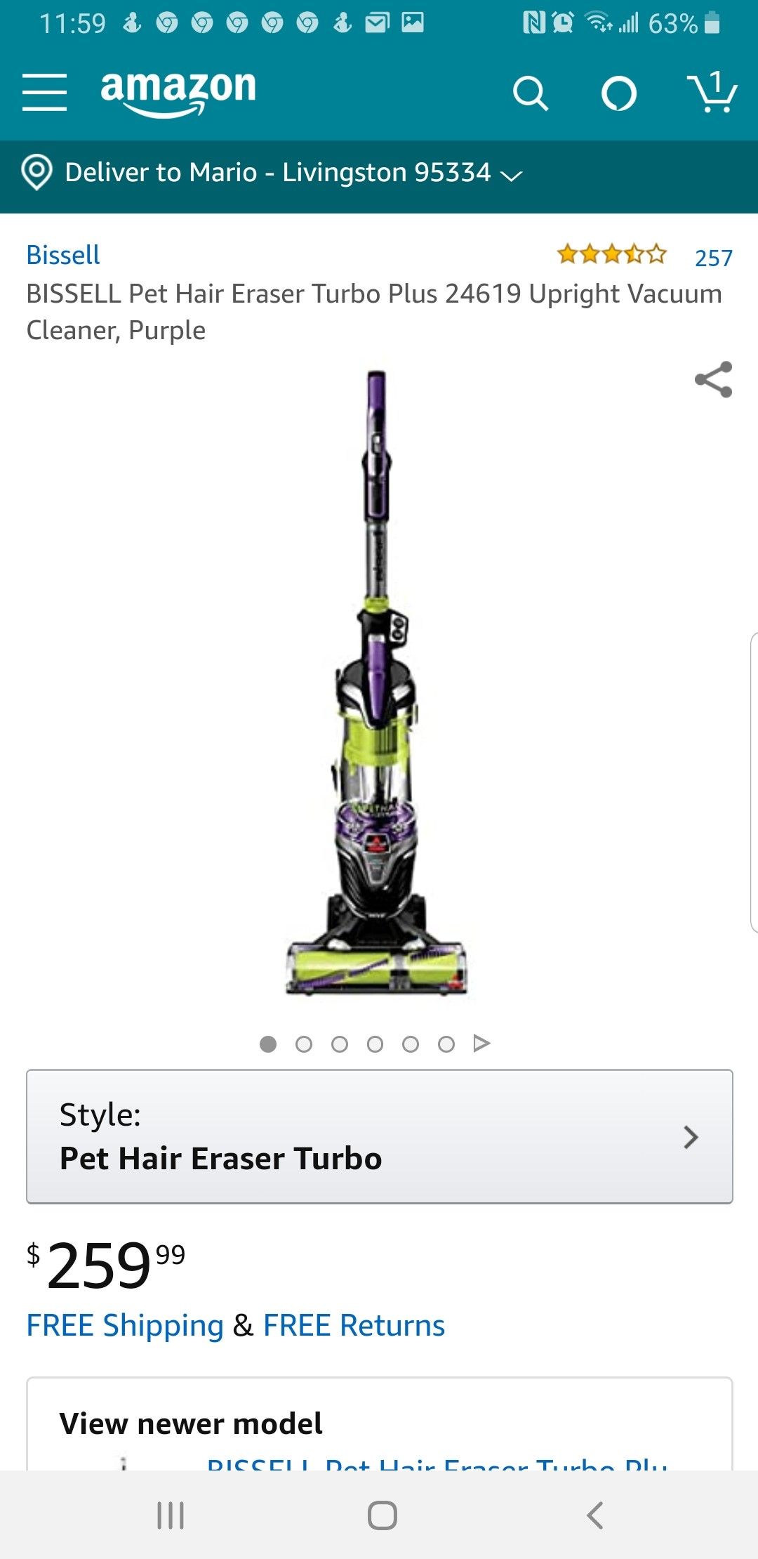 Bissell Pet Hair Turbo Vacuum