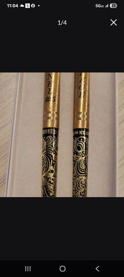 Decorative Gold and Black Pens Set of 2
