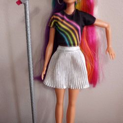 Barbie Popstar Microphone With Doll & Clothes