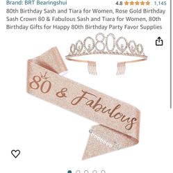 80th Birthday Rose Gold PARTY SUPPLIES 