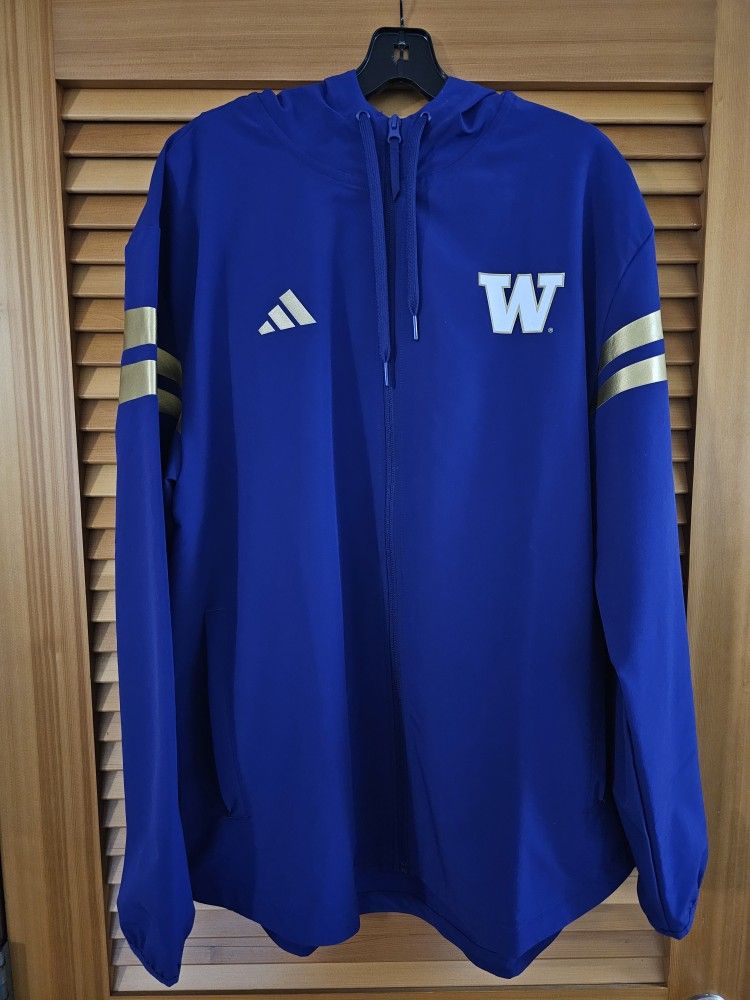 Men's adidas Purple Washington Huskies Strategy Full- Zip Hoodie