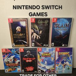 NINTENDO SWITCH GAMES SELL OR TRADE