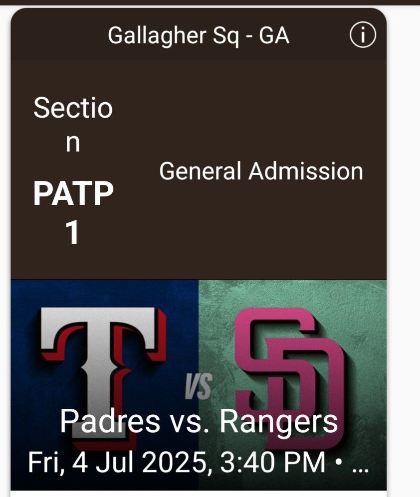 Padres 4th Of July Tickets