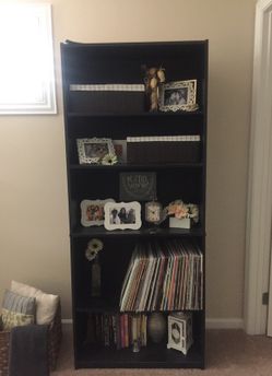 Black bookshelf