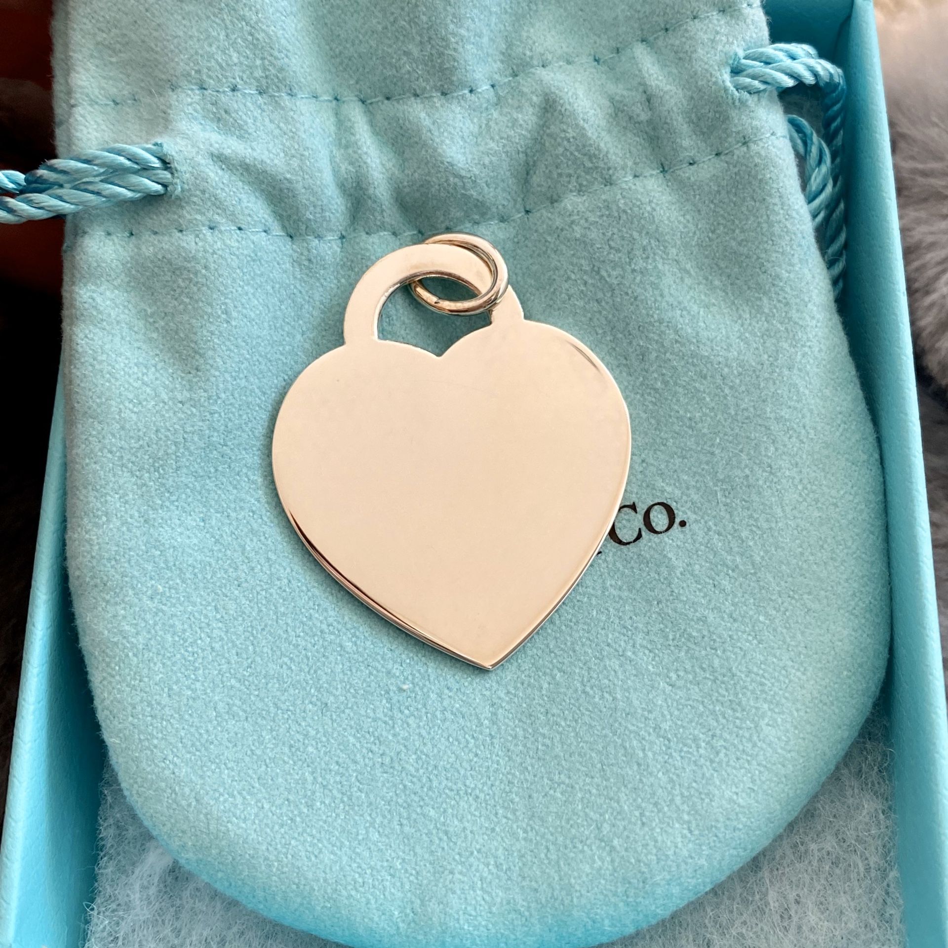 Authentic Tiffany & Co Silver Ultra Large Heart Tag Charm