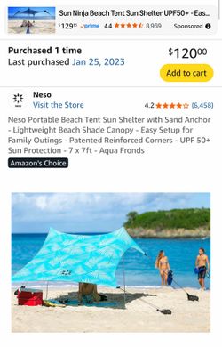 Beach shade cover