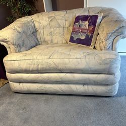 Cozy, plush loveseat