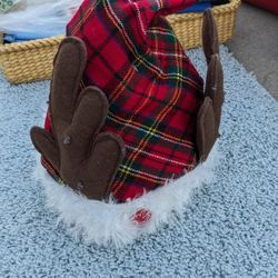 Santa Deer Singing Christmas Hat 
