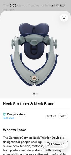Zenopax cervical neck traction/decompression device. Adjustable. Used